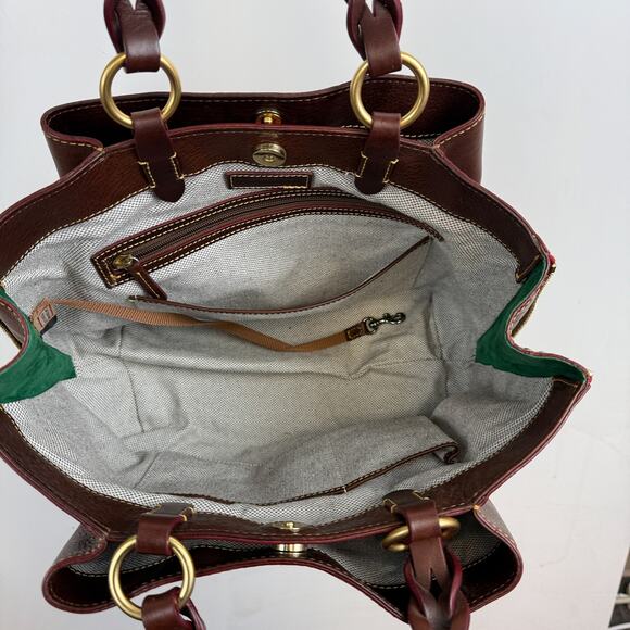 Dooney & Bourke Florentine Large Zip Tote Bag Brown Leather $588 - Picture 7 of 13